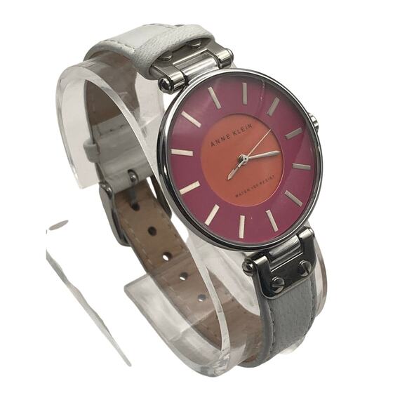 Anne Klein Sherbet Colored Women's Watch 34mm WR 100 Feet - New Battery Leather - Picture 2 of 7